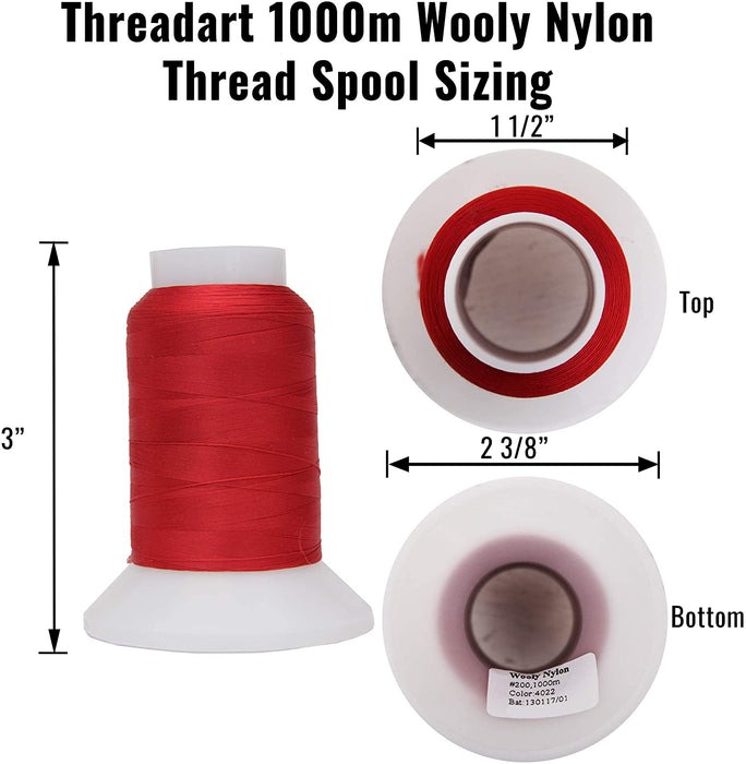 Wooly Nylon Thread - 1000m Spools - Baby Blue - Threadart.com